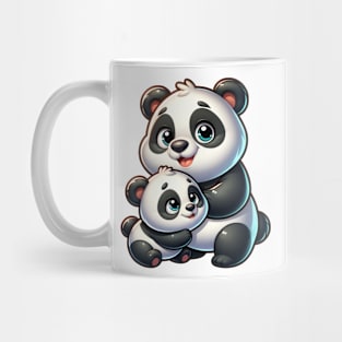 Panda with baby. Mug